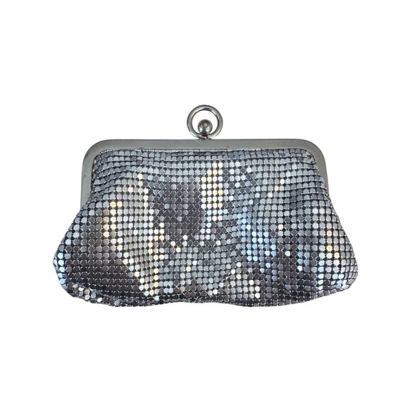 Vintage Silver Mesh Handbag Clutch for Formal Club Hoco - Picture 1 of 5